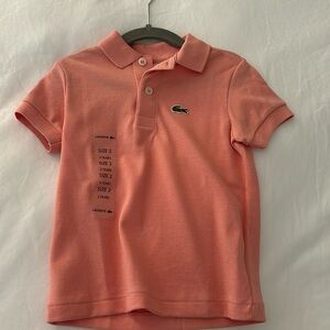 Kids Lacoste polo size 2 in pink
